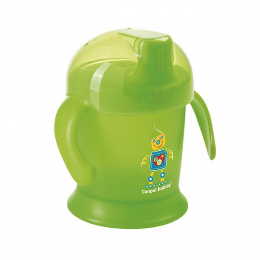 CANPOL BABIES puodelis neišsipilantis SMILEY, 9 mėn+, 200 ml, 31/300
