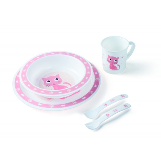  CANPOL BABIES plastikinių indų ir įrankių rinkinys CUTE ANIMALS, 4/401_pin 