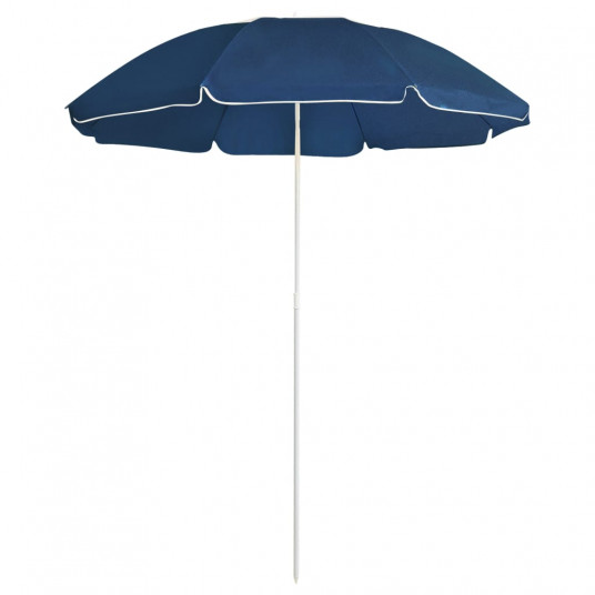 Lauko skėtis su plieniniu stulpu, mėlynos spalvos, 180cm