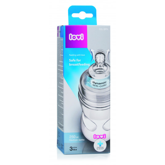  LOVI buteliukas plačiu kakliuku PP Super vent 250ml 21/562 