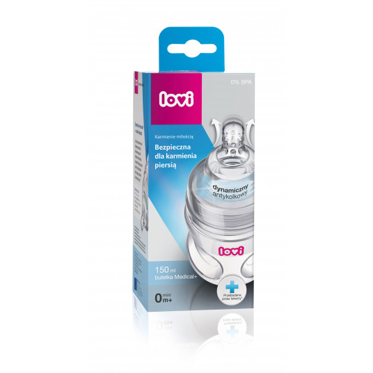  LOVI buteliukas plačiu kakliuku PP Super vent 150ml 21/564 