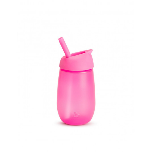  MUNCHKIN gertuvė su šiaudeliu SIMPLE CLEAN, 237ml, pink, 12m+, 90019 