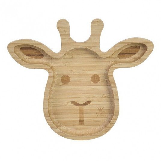 Prilimpanti bambukinė lėkštė - Žirafa - 23 cm (51465)