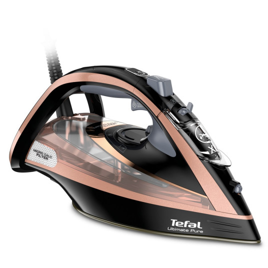  Tefal Ultimate Pure FV9845 lygintuvas Sauso ir garų tipo lygintuvas „Durilium Autoclean“ padas 3100 W Juoda, Vario 