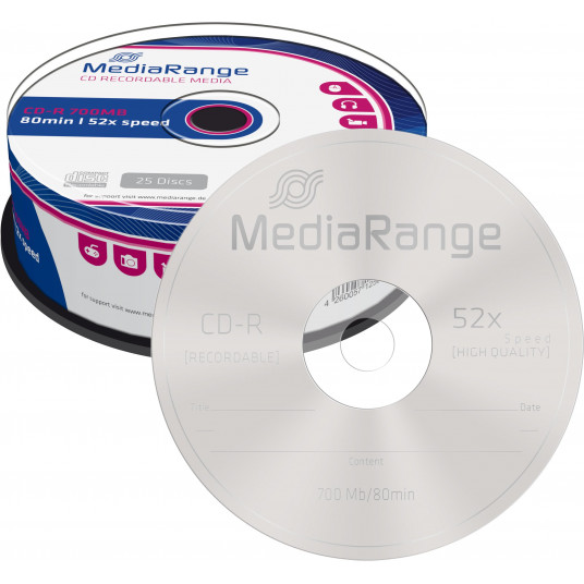 MediaRange CD-R 700MB 25pcs Spindel 52x MR201