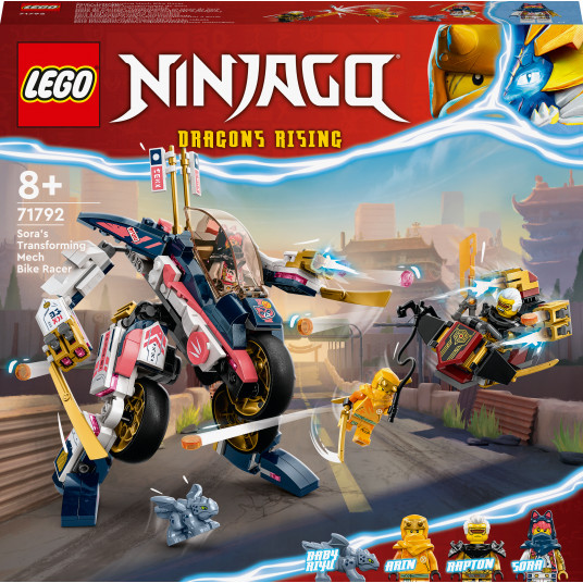 LEGO® 71792 NINJAGO Sora transformuojamas robotas-lenktyninis motociklas