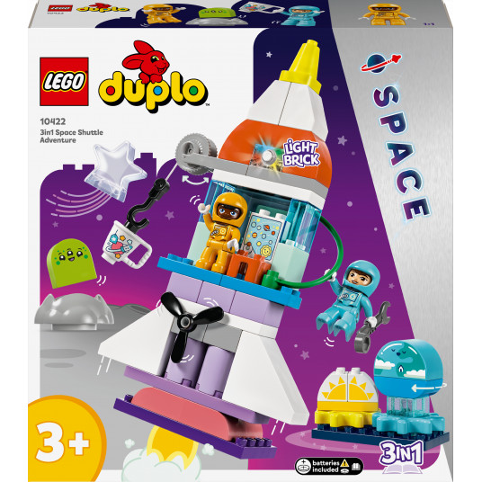 LEGO® 10422 DUPLO Kosminio erdvėlaivio nuotykiai „trys viename“
