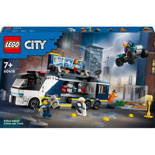 LEGO® 60418 City Policijos mobiliosios nusikaltimų tyrimo laboratorijos sunkvežimis