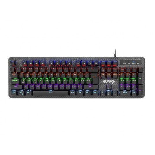  Klaviatūra Fury Gaming Keyboard TORNADO Rainbow backlight mechanical US layout 