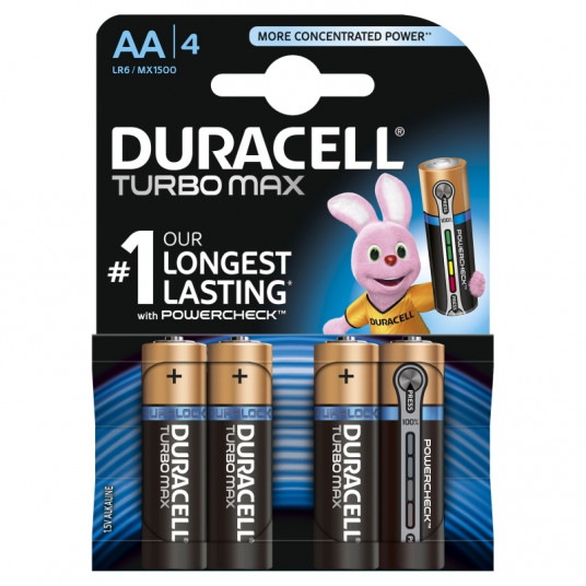  Baterijos DURACELL Turbo Cars AA, 4vnt 