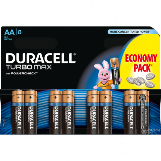  Baterijos DURACELL Turbo AAA, LR06, 8vnt 