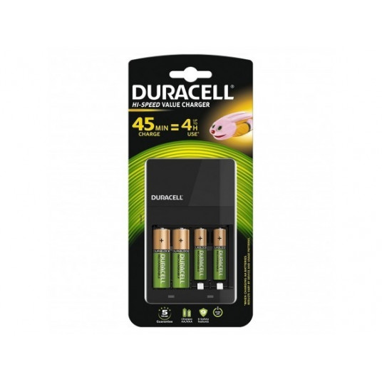 Įkroviklis DURACELL CEF14 (per 45min) +2AA 1300mAh +2AAA 750mAh