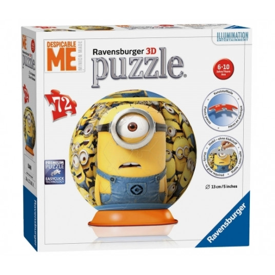  Ravensburger dėlionė "3D Puzzle ball: Minions Despicable" 