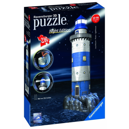  Ravensburger dėlionė "3D Puzzle Light House. Night Edition" 