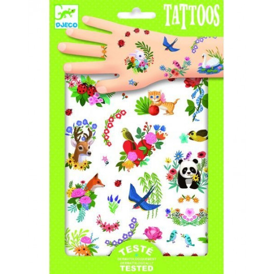  Djeco tatuiruočių rinkinys Happy spring DJ09591  