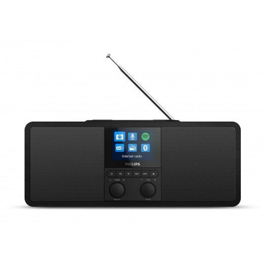 Internetinis radijas Philips TAR8805/10 Spotify Connect, DAB+ radio, DAB and FM Bluetooth, 6W, wireless Qi charging, color display, built-in clock function, AC powered