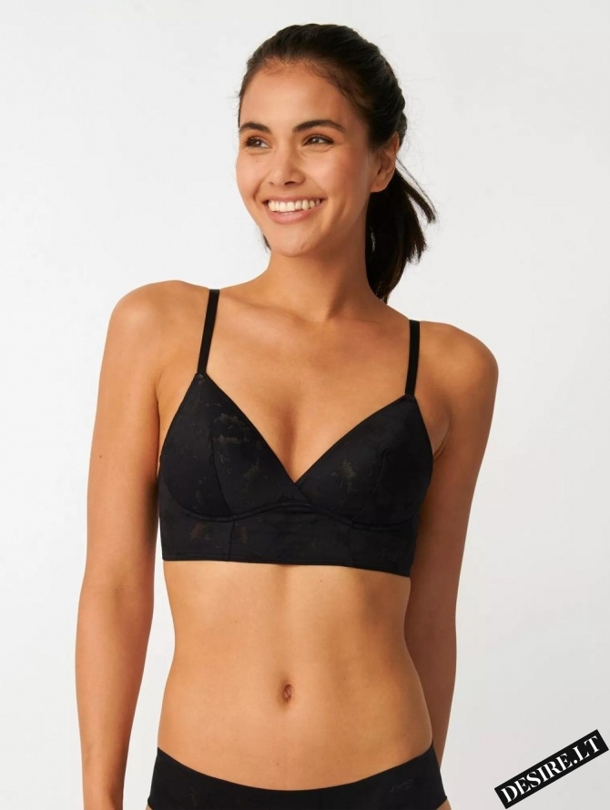 Formuota besiūlė liemenėlė ZERO FEEL LACE LONGLINE, juoda