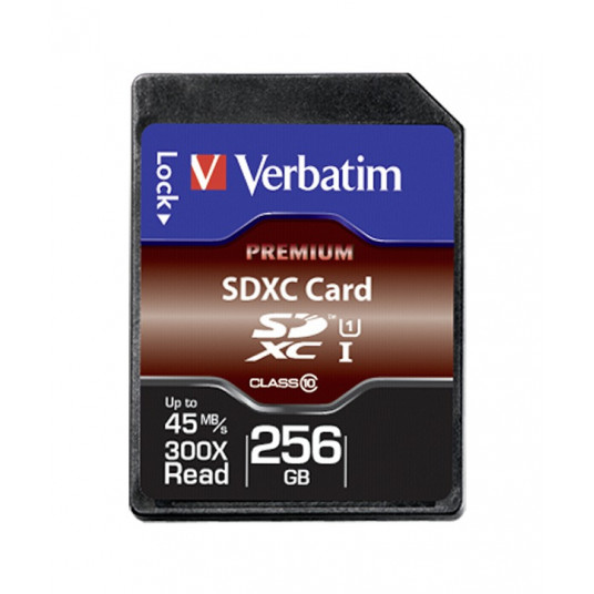  Verbatim SDXC Card 256GB Class 10 