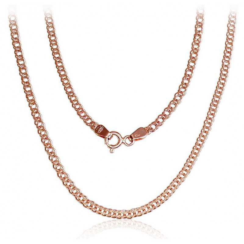 Auksinė grandinėlė Double rombo 2.5 mm , briaunų apdirbimas deimantu