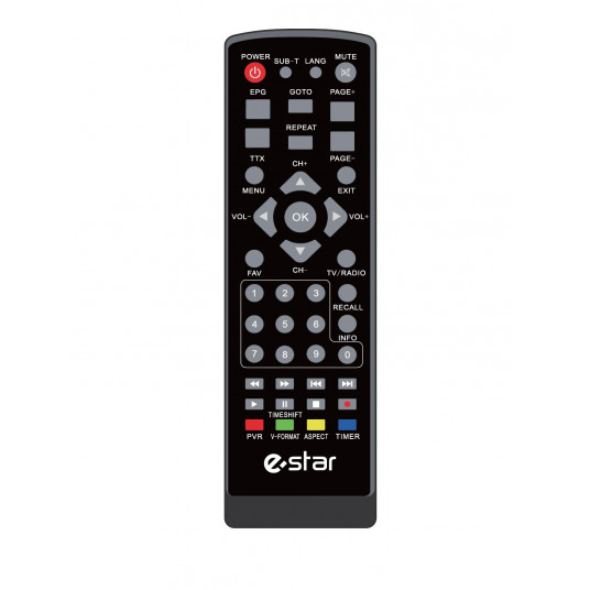  Distancinis remote control unit  STB T2-535/536 Black 