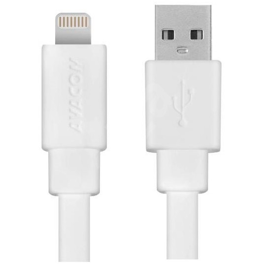  AVACOM MFI-120W USB CABLE - LIGHTNING, MFI CERTIFICATION, 120CM, WHITE 