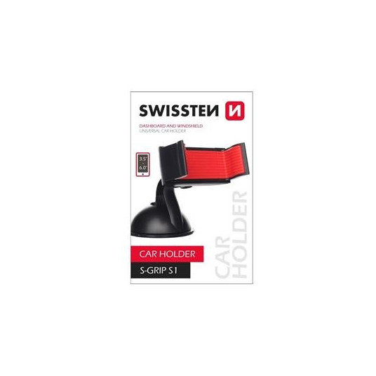  Swissten S-GRIP S1 Premium Universal Window Holder with 360 Rotation For Devices 3.5'- 6.0' inches Black 