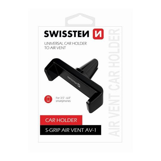  Swissten S-Grip AV-1 Universal Car Air Vent Holder For Devices Black 