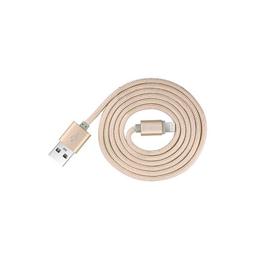  Devia Fashion Series Cable for Lightning (MFi, 2.4A 1.2M) champagne gold 