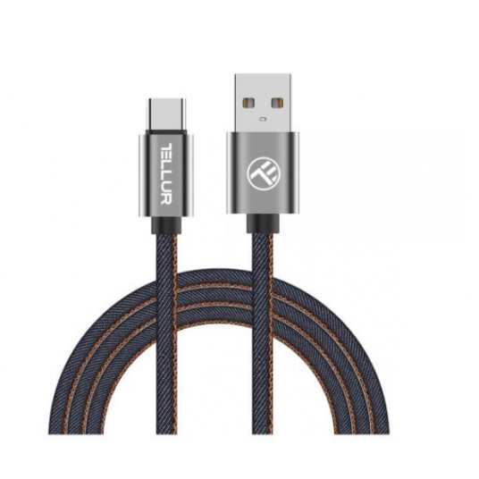 Tellur Data cable, USB to Type-C, 1m denim