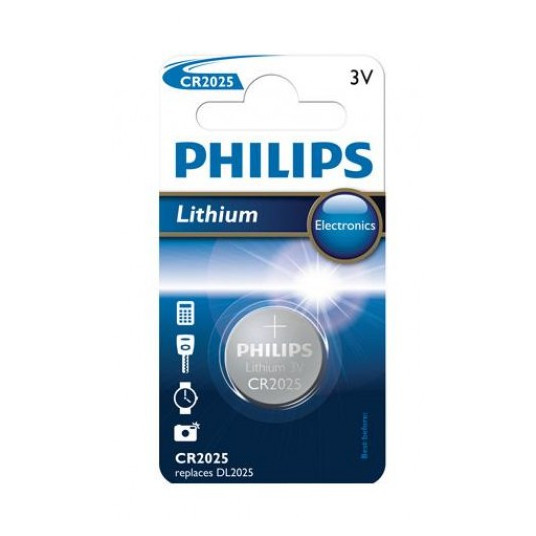  Elementas PHILIPS Lithium CR2025 