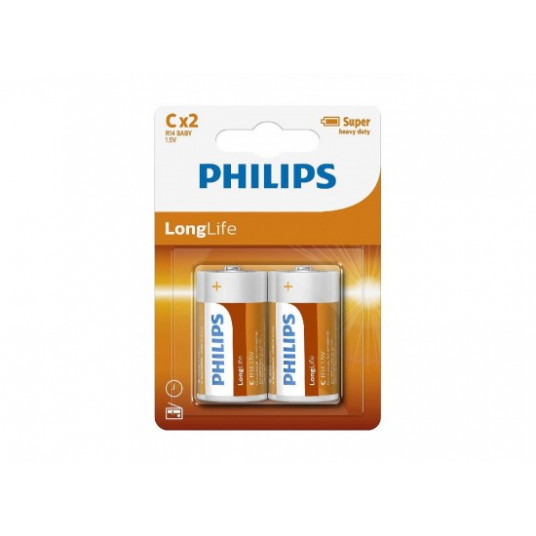  Elementas PHILIPS LongLife C/R14 C2 