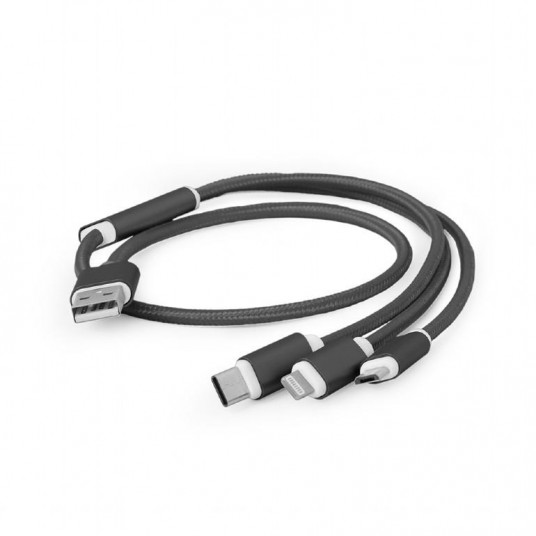  CABLE USB CHARGING 3IN1 1M/BLACK CC-USB2-AM31-1M GEMBIRD 