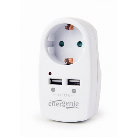  CHARGER USB WITH P/T AC SOCKET/EG-ACU2-02 GEMBIRD 