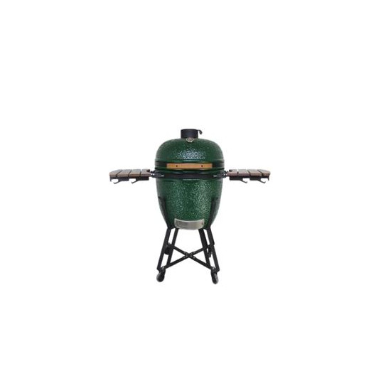  Kepsninė BIGGRILL Kamado 23,5" žalias + daugiafunkcinė 2 zonų sistema + plieninis pelenų valymų įrankis + kepsninės uždangalas + keramikinis vištos laikiklis 