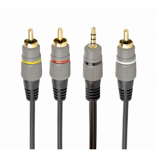  CABLE AUDIO 3.5MM 4PIN TO 3RCA/AV 1.5M CCAP-4P3R-1.5M GEMBIRD 