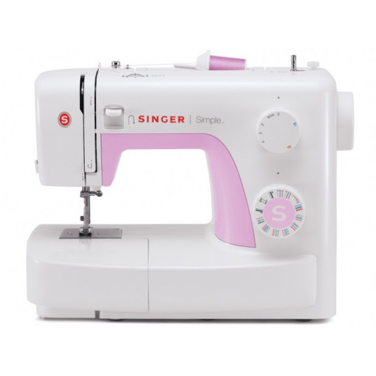  Sewing machine Singer SIMPLE 3223 White/Pink, Number of stitches 23, Number of buttonholes 1, 