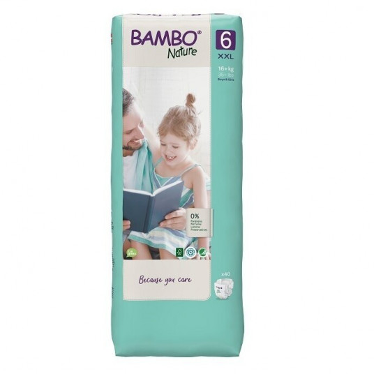 BAMBO NATURE ekol. sauskelnės 6 (16+ kg), 40 vnt./pak.