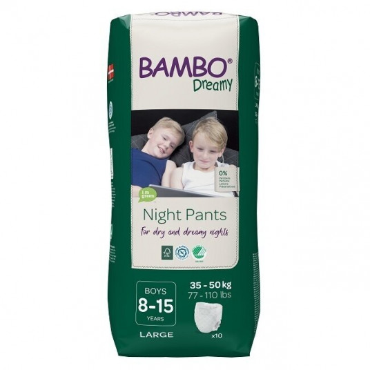 BAMBO NATURE NIGHT ekol. sausk-keln. 8-15 Boy(35-50 kg), 10 vnt./pak.
