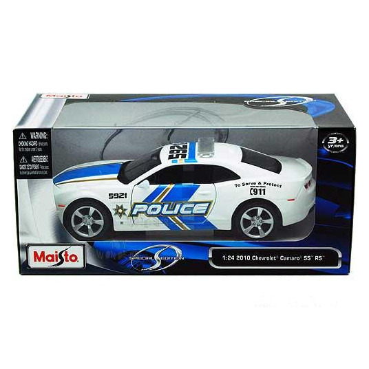 MAISTO DIE CAST automodelis Chevrolet Camaro SS RS Police 2010 1:24 , 31208