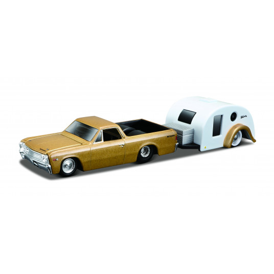 MAISTO DIE CAST 1941 automobilis su kelionine priekaba Tow and Go 1:64 asort, 15368