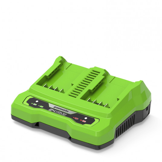 Greitasis dviejų lizdų kroviklis Greenworks G24X2UC4 (BS ir VDE kištukai)