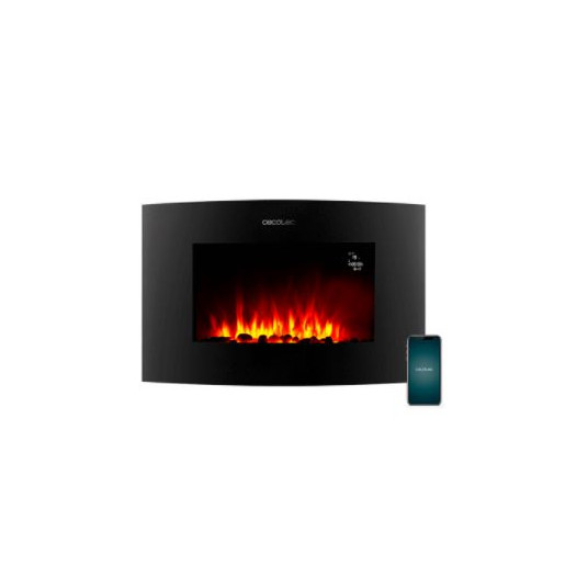  Elektrinis židinys Cecotec ReadyWarm 3550 Curved Flames Connected 