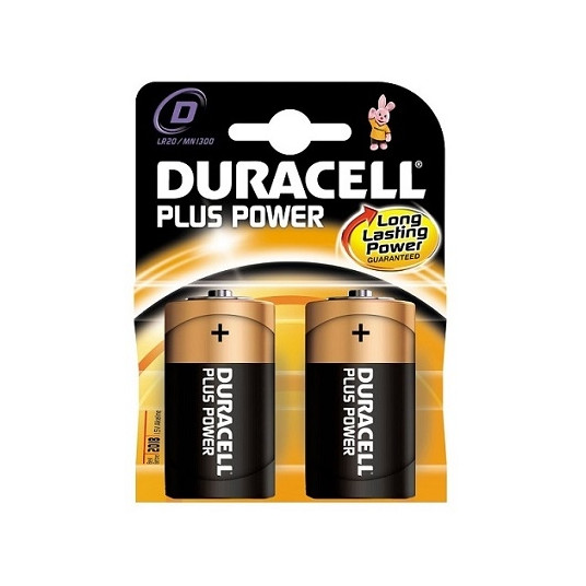  Elementas DURACELL R20 1.5V Plus Power 