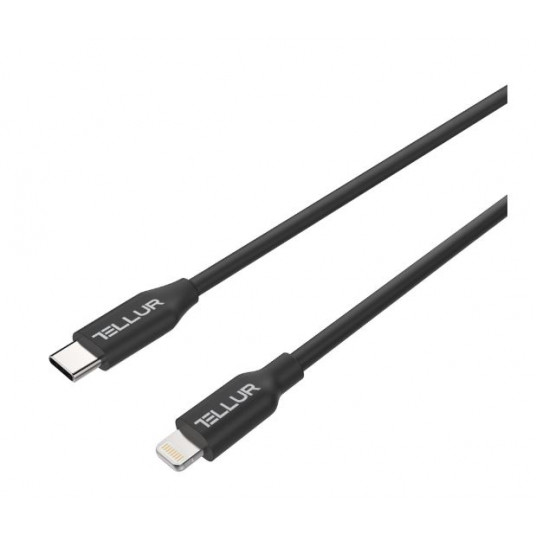 Tellur Data cable, Apple MFI Certified, Type-C to Lightning, 1m black