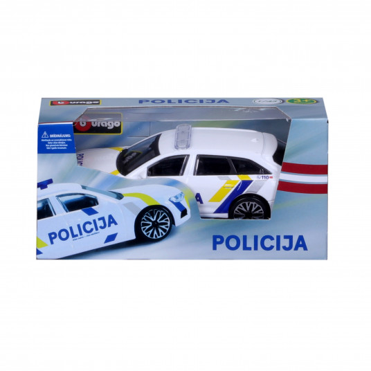  BBURAGO 1:43 automodelis Audi A6 Avant Latvijos policija, 18-30415LV 