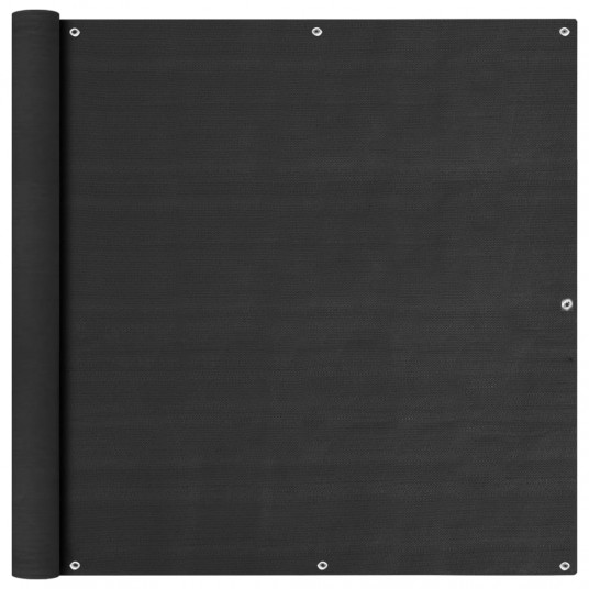Balkono pertvara, antracito spalvos, 120x600cm, HDPE