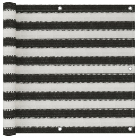 Balkono pertvara, antracito ir baltos spalvos, 90x300cm, HDPE