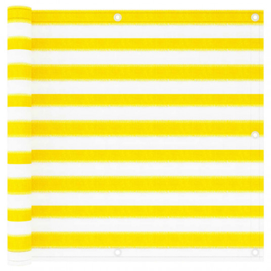  Balkono pertvara, geltonos ir baltos spalvos, 90x300cm, HDPE 