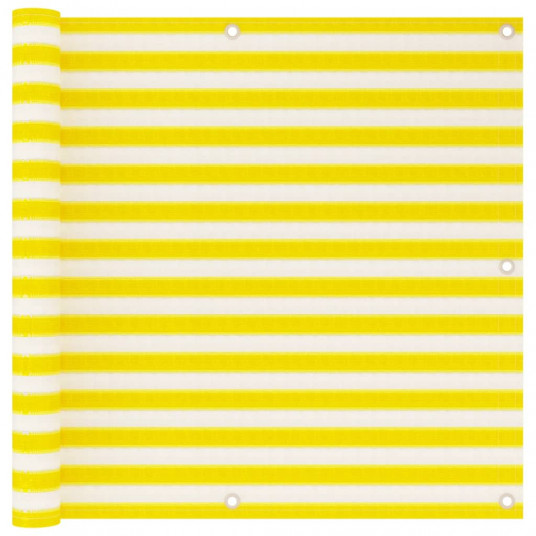 Balkono pertvara, geltonos ir baltos spalvos, 90x500cm, HDPE