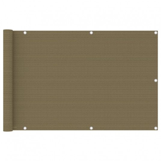 Balkono pertvara, taupe spalvos, 90x500cm, HDPE
